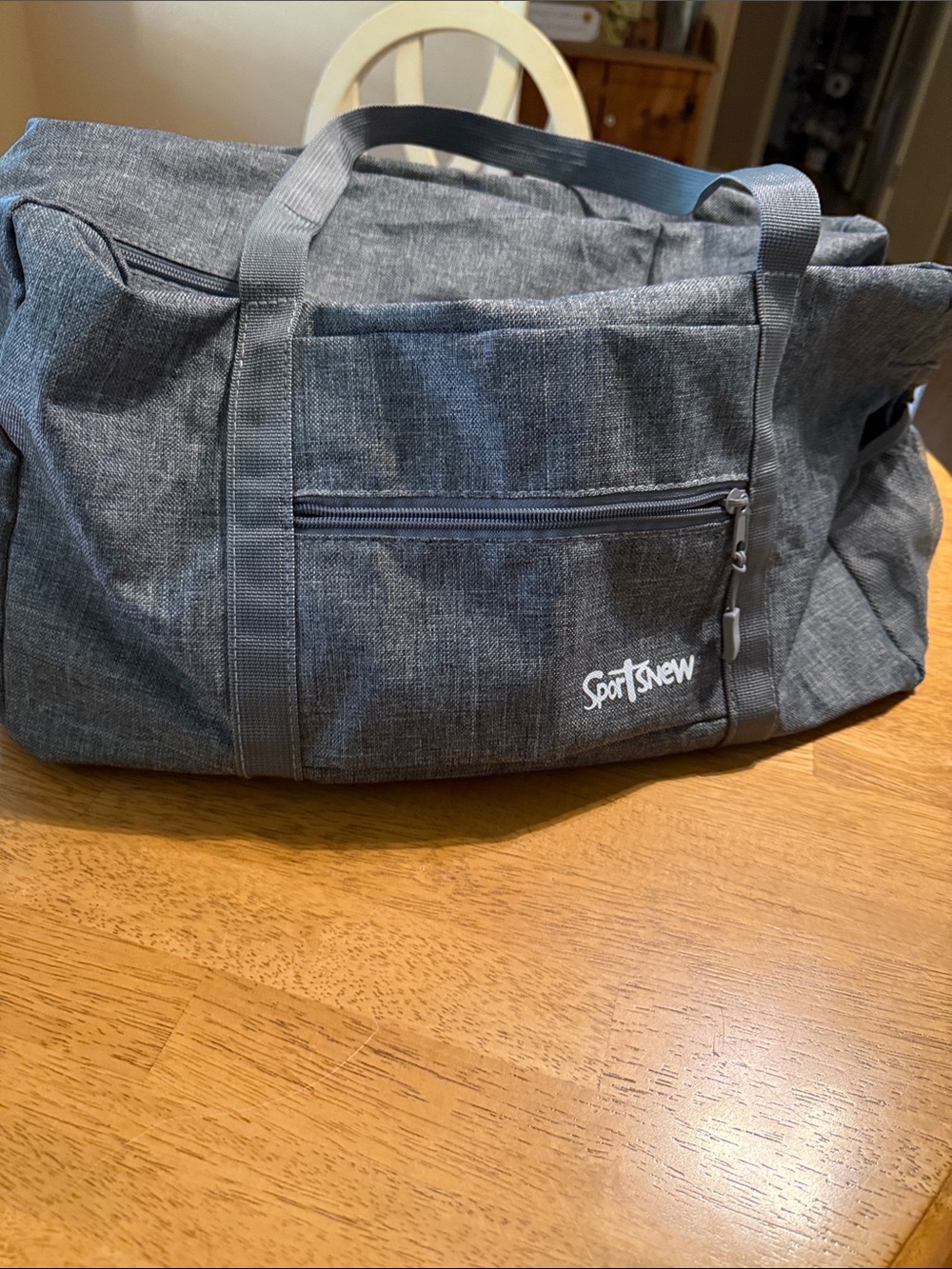 Men's Gray Duffel Bag - Weekend & Gym